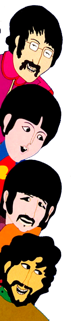The Beatles asomándose
