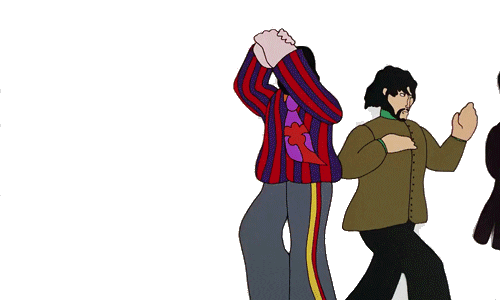 Beatles bailando animación